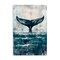 Stupell Industries Centered Distressed Whale Tail Wall Plaque Art, design by LSR Design Studio